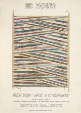 38   -  <p><span class="description">Afiche exposición New Paintings & Drawings de Ed Moses. Dayton's Gallery 12, Minneapolis, Minnesota, 1973</span></p>