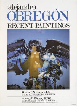 85   -  <p><span class="description">Afiche exposición Recent Paintings de Alejandro Obregón, 1982-1983</span></p>