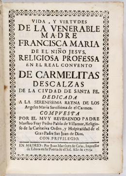 106   -  <p><span class="description">Vida y virt. Bogotá. Villamor, 1723</span></p>