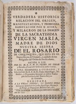 105   -  <p><span class="description">Virgen Chiquinquirá, Tobar, 1735</span></p>