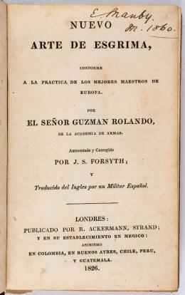 10   -  <p><span class="description">Nuevo arte Esgrima. Guzman, 1826</span></p>