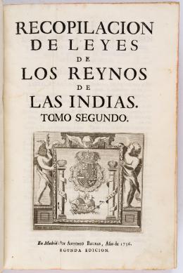 94   -  <p><span class="description">Leyes de Indias. TII. 1756</span></p>