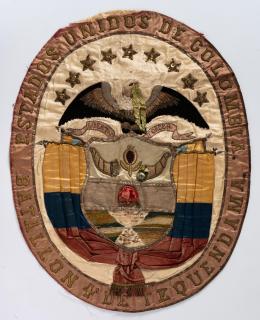 39   -  <p><span class="description">Escudo del Batallón No. 4 del Tequendama, Estados Unidos de Colombia</span></p>