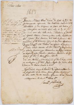 76   -  <p><span class="description">Carta a Bolívar pidiendo casa, 1817</span></p>