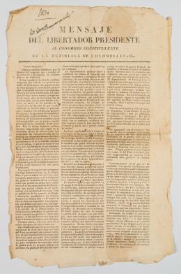 91   -  <span class="object_title">Mensaje del Libertador Presidente al Congreso Constituyente de la República de Colombia en 1830</span>