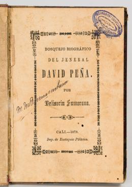 169   -  <span class="object_title">Bosquejo biográfico del jeneral David Peña</span>