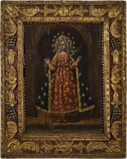 43   -  <p><span class="description">Virgen dolorosa. Escuela Quiteña</span></p>