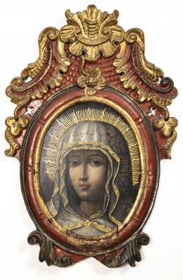 44   -  <p><span class="description">La Verónica de la Virgen. Escuela Cusqueña </span></p>