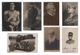 195   -  <p><span class="description">6 Postales personajes mundiales ca 1900-1920</span></p>