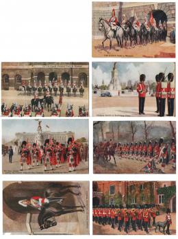 215   -  <p><span class="description">7 Escenas variadas Guardia Real Reino Unido ca 1910s</span></p>