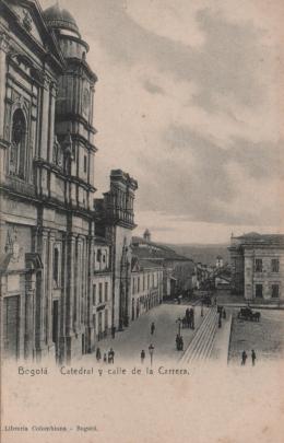 45   -  <p><span class="description">Catedral y calle de la Tercera Bogotá ca 1900s</span></p>