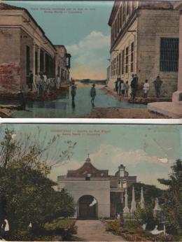 86   -  <p><span class="description">Calle Inundada Mar y Capilla Santa Marta ca 1910s</span></p>