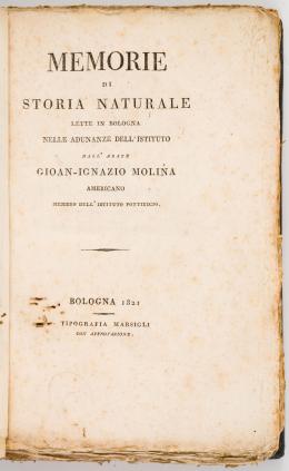 9   -  <span class="object_title">[Chile] Memoria storia naturale, 1821</span>. 