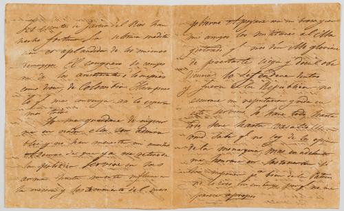 Bolívar, Simón : Carta Manuscrita Firmada por Simón Bolívar