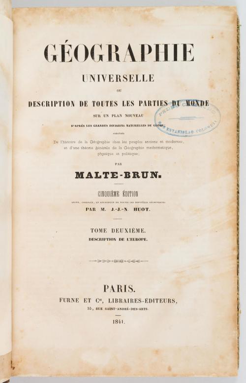 Malte Brun, Conrad : Géographie universelle ou description