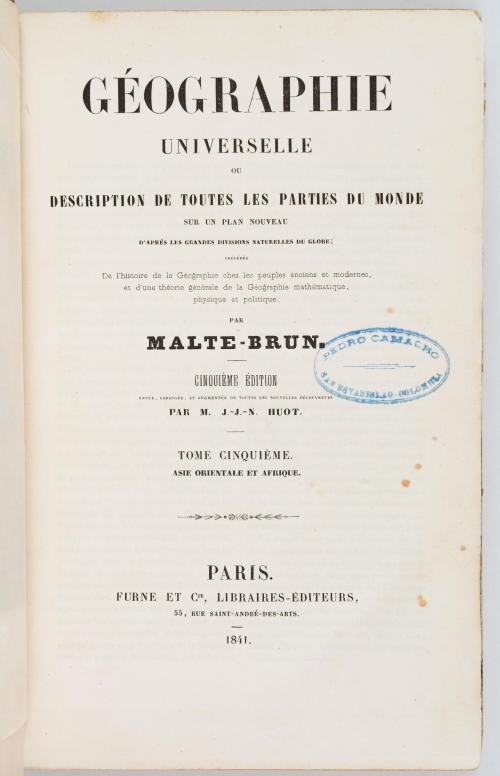 Malte Brun, Conrad : Géographie universelle ou description