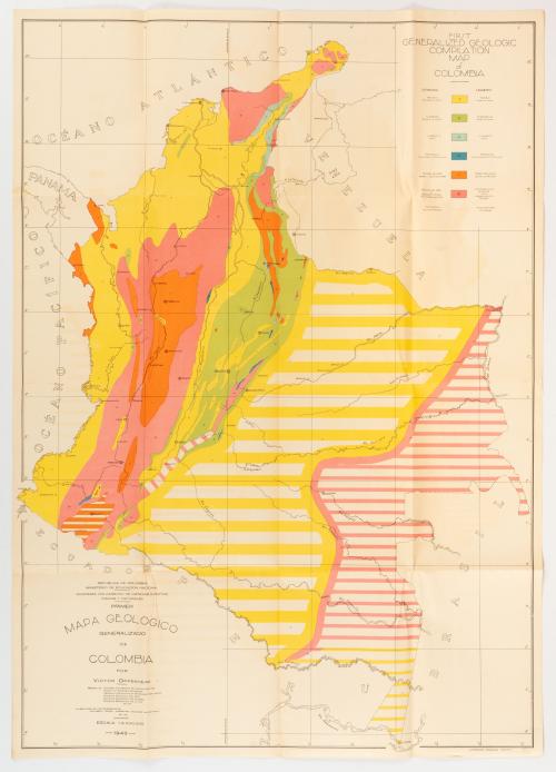 Oppenheim, Victor : Primer Mapa geológico generalizado de C