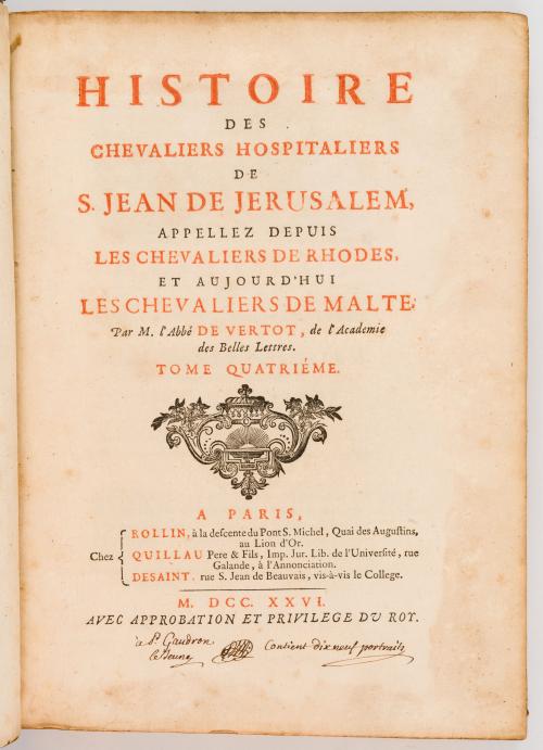 Vertot, René Aubert de : Histoire des Chevaliers Hospitalie