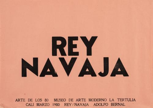 Adolfo Bernal Colombia, 1954 - 2008 : Rey Navaja