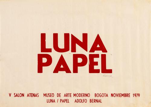 Adolfo Bernal Colombia, 1954 - 2008  : Luna/Papel