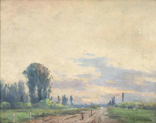 Luis Nuñez Borda Colombia, 1872 - 1970 : Atardecer en la Sa