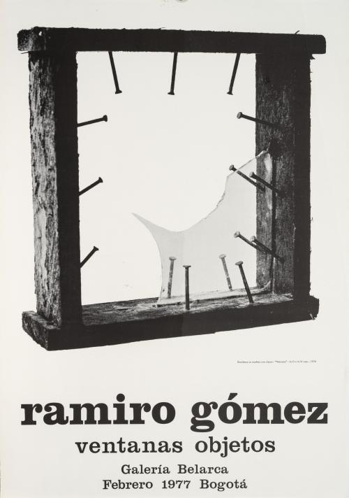 Afiche de exposición Ventanas objetos de Ramiro Gómez  : Ga