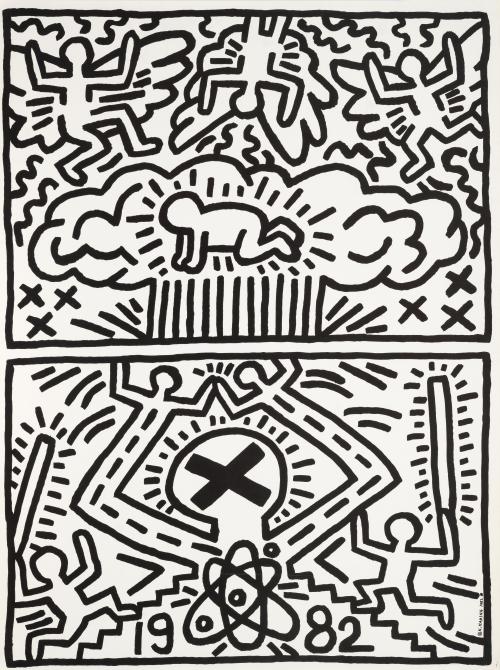 Afiche de Keith Haring para el Desarme nuclear