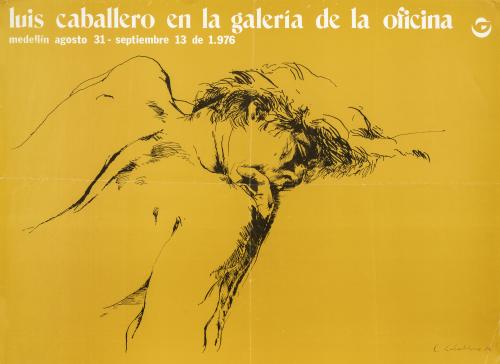 Afiche de exposición Luis Caballero  : Galería la Oficina, 