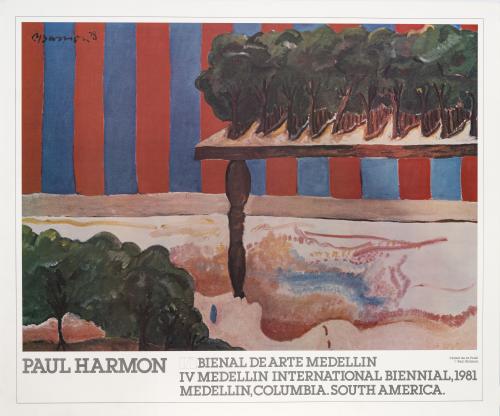 Afiche de exposición Bienal de Arte de Medellín Paul Harmon