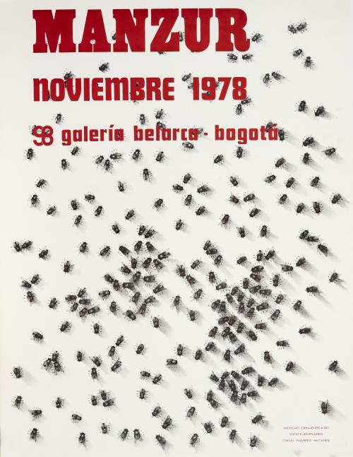 Afiche exposición David Manzur : Galería Belarca, Bogotá