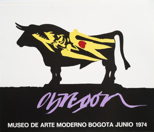 Afiche de exposición Alejandro Obregón  : Museo de Arte Mod