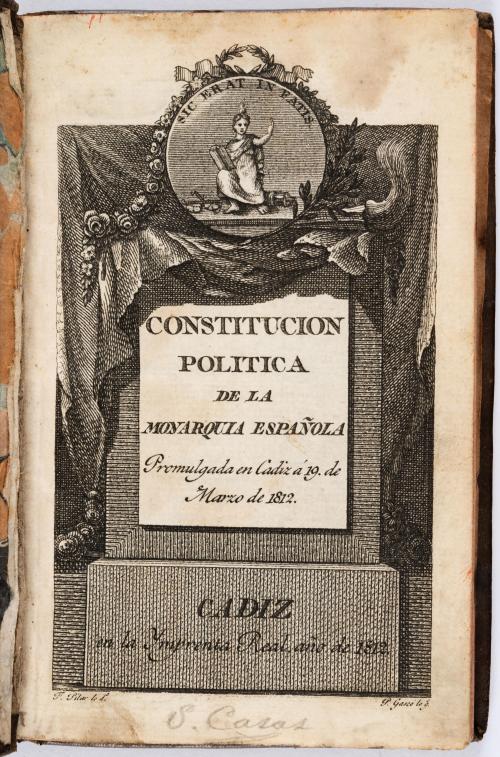 De la Plazuela, Ignacio : Constitución política de la monar