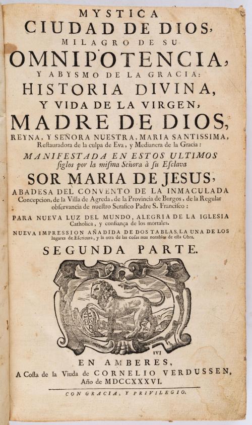 Ágreda, María de Jesús de  : Mystica ciudad de Dios, mil