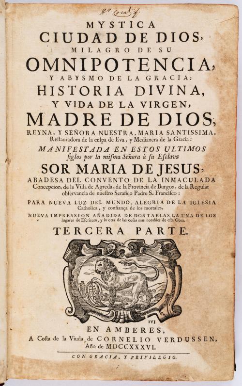 Ágreda, María de Jesús de  : Mystica ciudad de Dios, mil