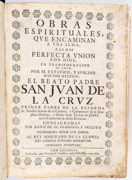 De la Cruz, San Juan : Obras espirituales, que encaminan a