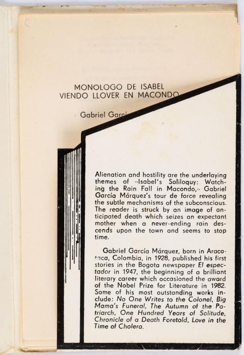 García Márquez, Gabriel : Isabel viendo llover en macondo