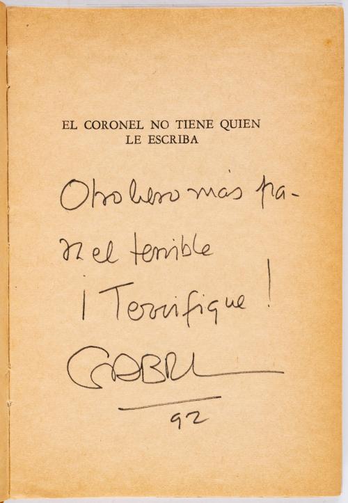 García Márquez, Gabriel : El Coronel no tiene quien le escr