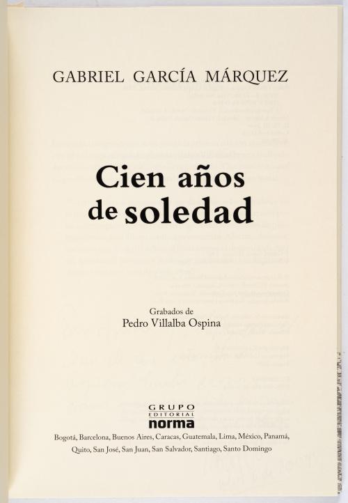 García Márquez, Gabriel : Cien años de Soledad