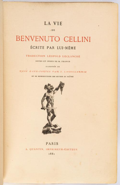 Cellini, Benvenuto : La vie de Benvenuto Cellini