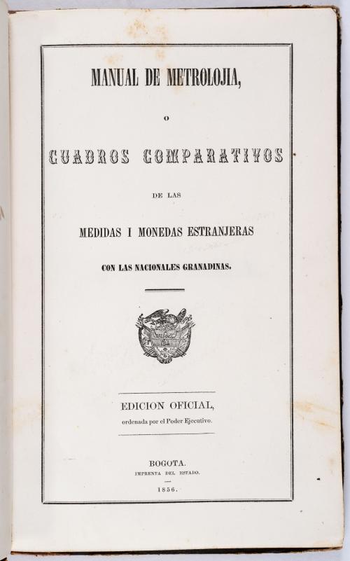 Obregón, Gregorio : Manual de metrología, o cuadros compara