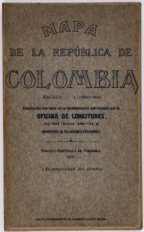 Oficina de Longitudes : Mapa de la República de Colombia