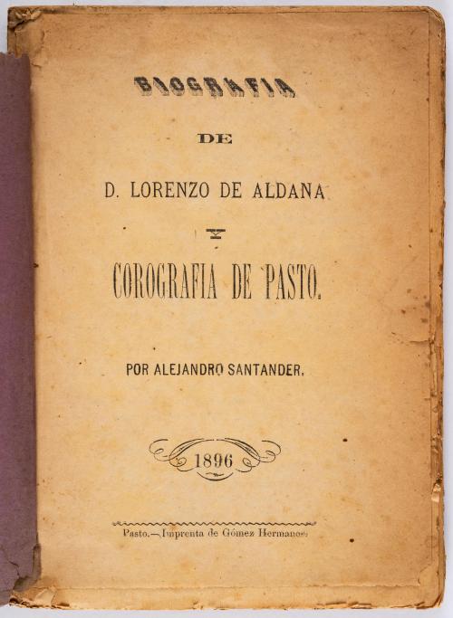 Santander, Alejandro : Biografía de D. Lorenzo de Aldana y 