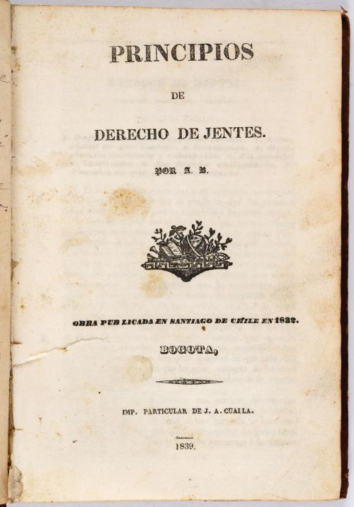 Bello, Andrés : Principios de derecho de Jentes