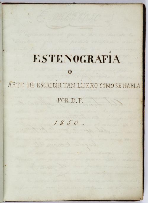 Peña, A. : Estenografía o arte de escribir tan lijero como