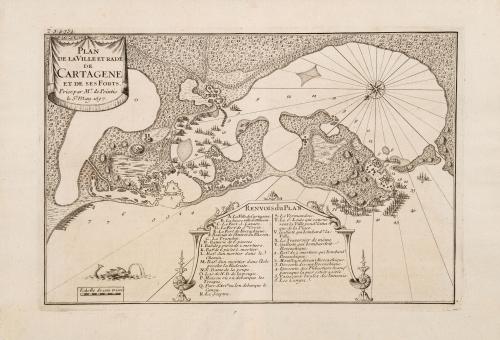 Le Pautre : Plan de la Ville et rade de Carthagène et de se