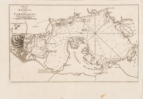 Herrera y Sotomayor, : Plan of the Harbour of Carthagena by