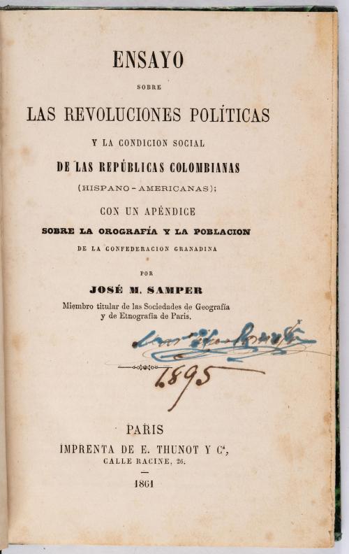 Samper, José : Ensayo sobre las revoluciones políticas y la