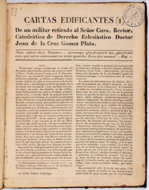 Morales, G. : Cartas edificantes de un militar retirado al 