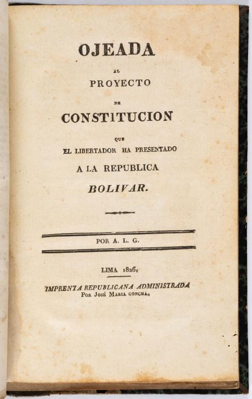 Leocadio Guzmán, Antonio : Ojeada al proyecto de constituci