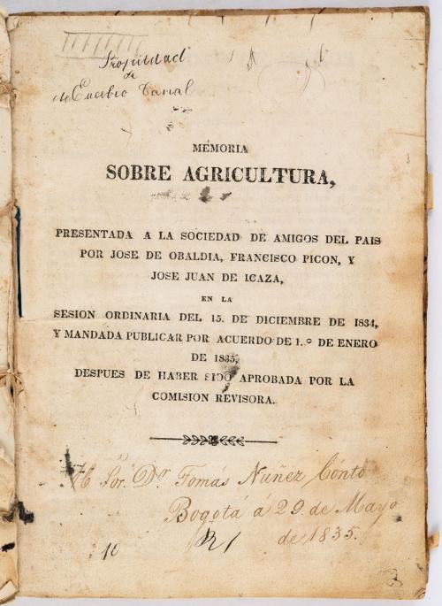 El Cultivador cundinamarqués ó periódico de la industria ag